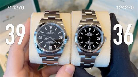 rolex explorer size comparison|rolex explorer 2 36mm.